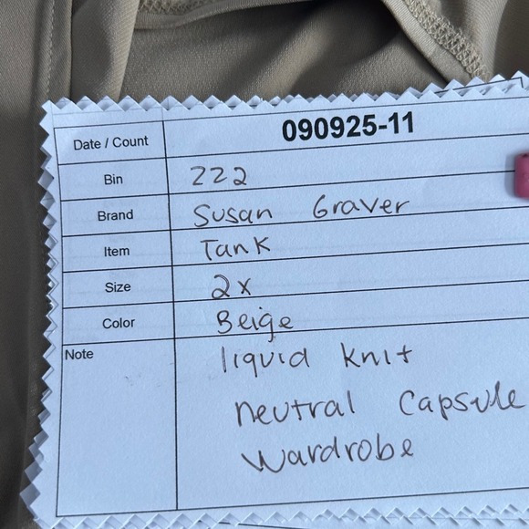 Susan Graver Womans Tank Size 2x Liquid Knit Capsule Essential Basic Essential - Picture 9 of 14